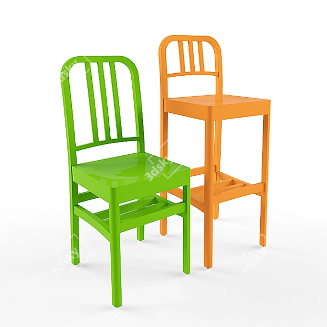 EcoSeat: Sustainable Chair 3D model image 1
