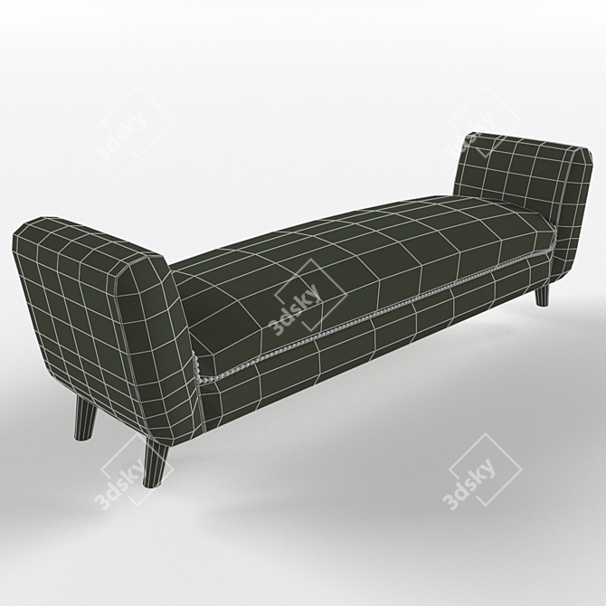 Title: Modern Bench, Sleek Design 3D model image 3