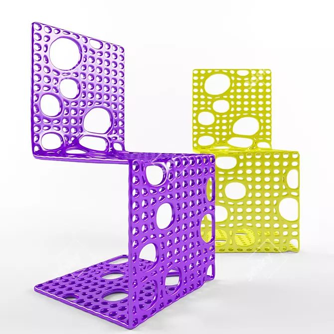 Mesh Perforated Chair: Various Diameters 3D model image 1