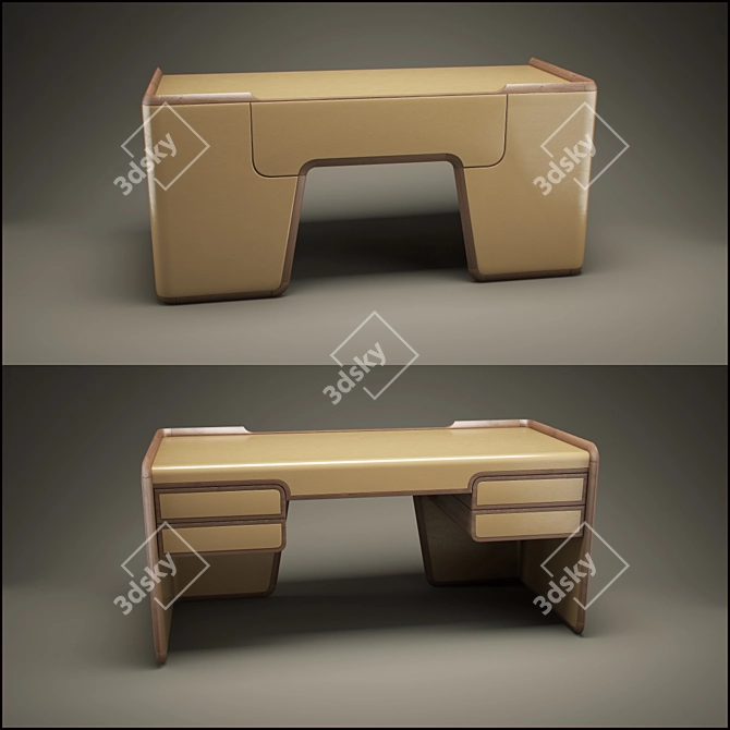 Ulivi Everyday Desk: Elegant and Functional 3D model image 1