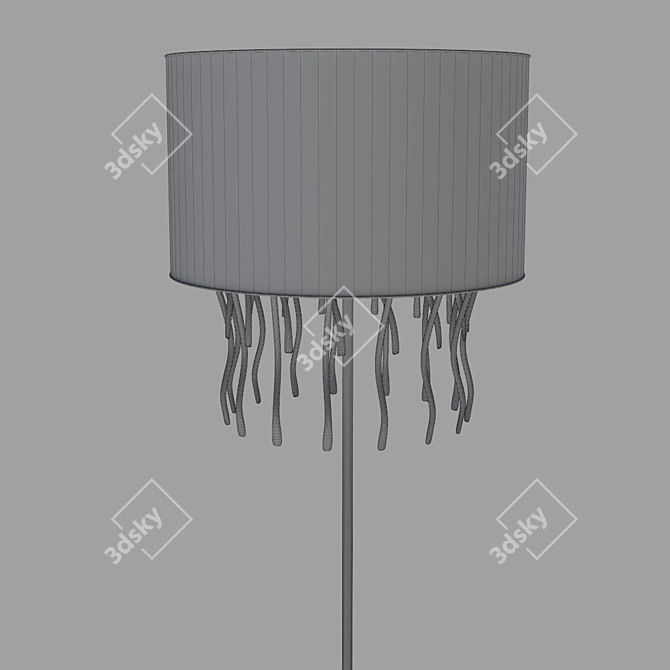 Elegant Medusa Art Floor Lamp 3D model image 2