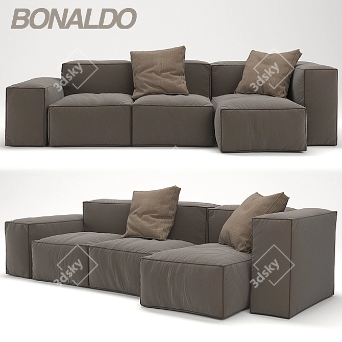 Bonaldo Sofa: Minimalist Elegance 3D model image 2