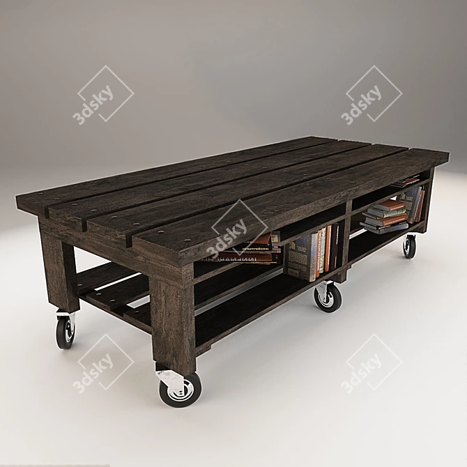 
"Versatile Board Table: 890x2000x615 3D model image 1