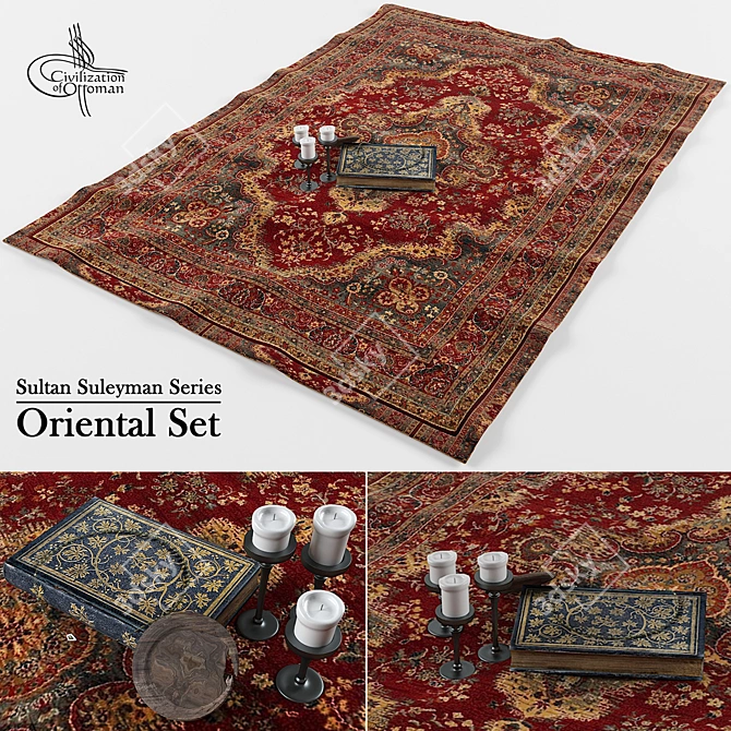 Exquisite Oriental Rug Collection 3D model image 1