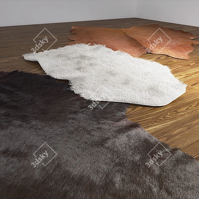 Title: Cosy Animal Skin Rugs from IKEA 3D model image 1