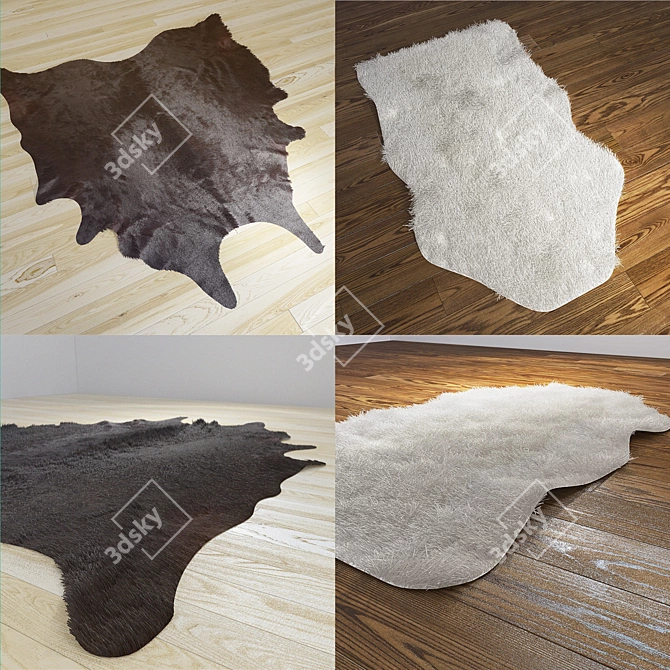 Title: Cosy Animal Skin Rugs from IKEA 3D model image 2