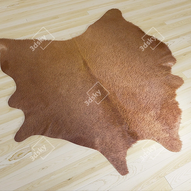 Title: Cosy Animal Skin Rugs from IKEA 3D model image 3