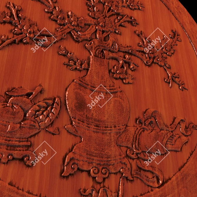 Elegance Carved Panel 3D model image 2