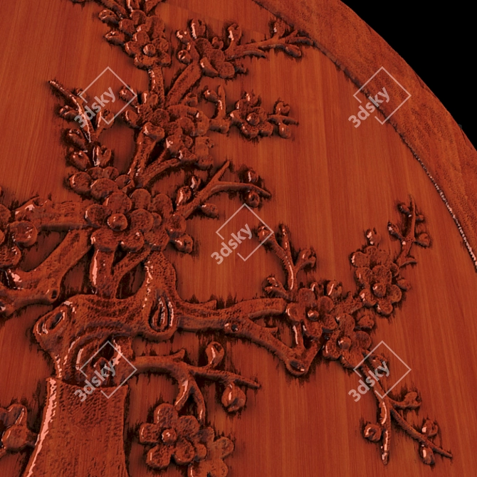 Elegance Carved Panel 3D model image 3