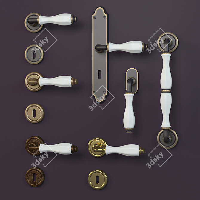 Elegant Erica Door Knobs | Linea Cali 3D model image 1