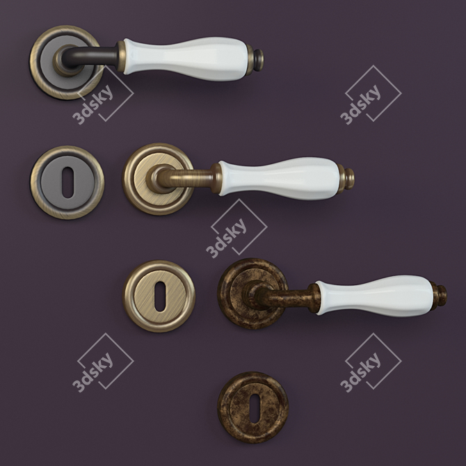 Elegant Erica Door Knobs | Linea Cali 3D model image 2