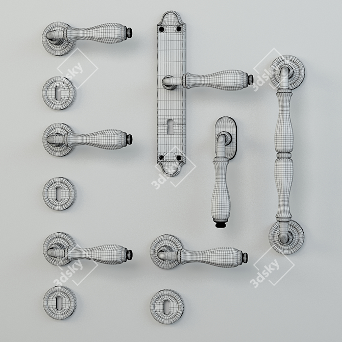 Elegant Erica Door Knobs | Linea Cali 3D model image 3