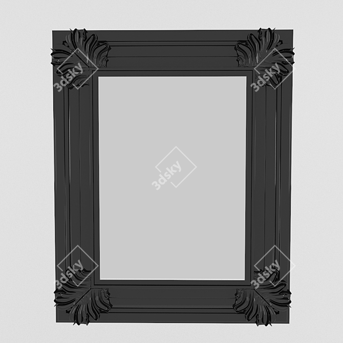 Elegant Rubens Wall Mirror 3D model image 2