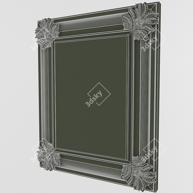 Elegant Rubens Wall Mirror 3D model image 3