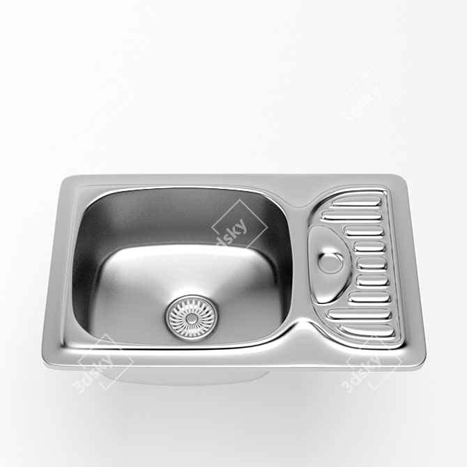 Elite 305A: Stylish Stainless Steel Sink 3D model image 1