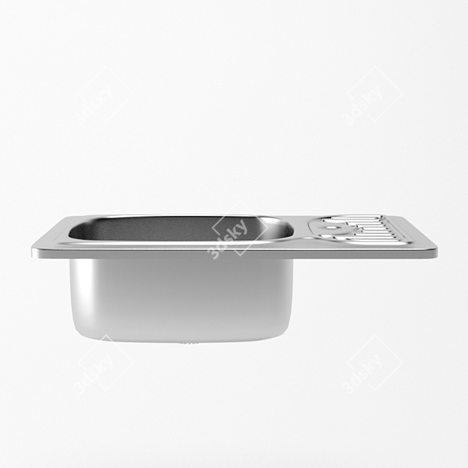 Elite 305A: Stylish Stainless Steel Sink 3D model image 2