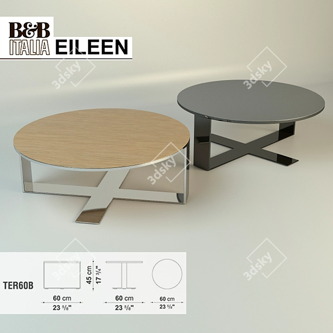 Elegant B&B Italia Eileen Coffee Table 3D model image 1