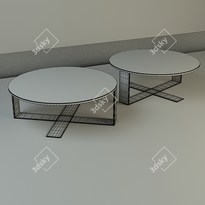 Elegant B&B Italia Eileen Coffee Table 3D model image 3