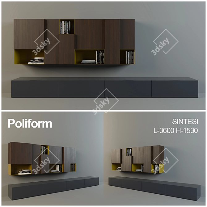 Poliform Sintesi 3-Piece Set 3D model image 1