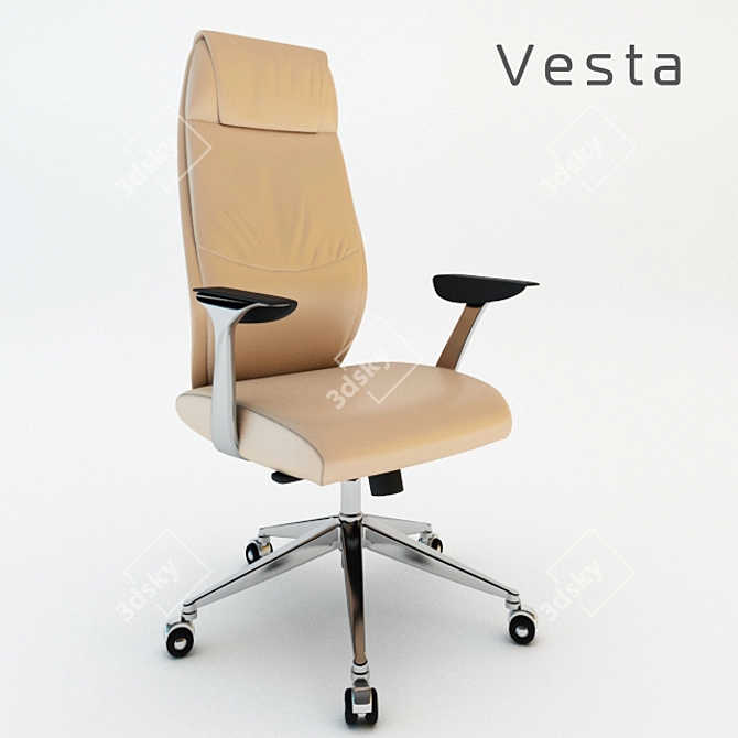 Elegant Vesta Chair 3D model image 1