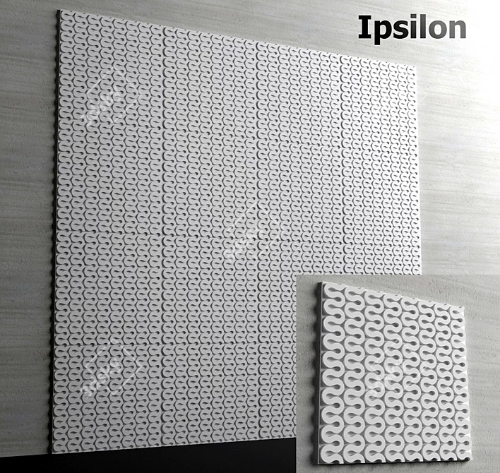 Ipsilon 3D Wall Panel - Elegant and Modern 3D model image 1