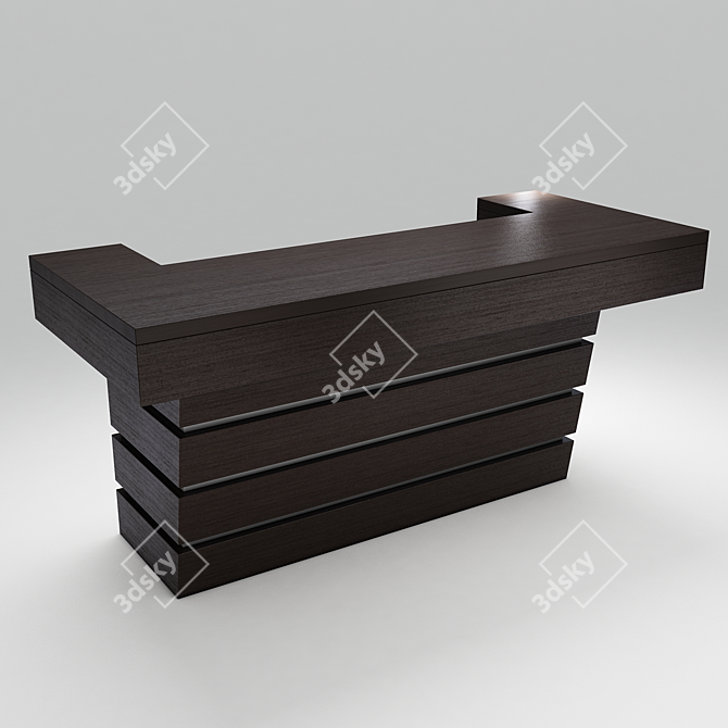 Minimalist Bar Counter 3D model image 2