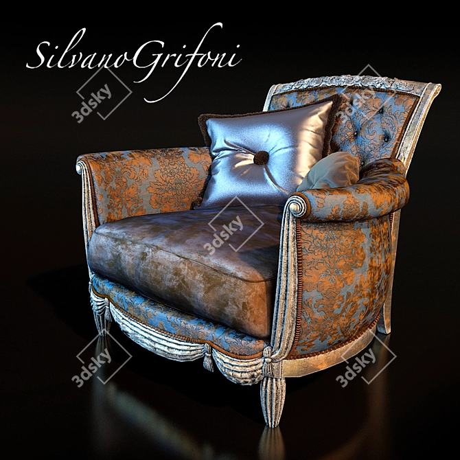 Silvano Grifoni Armchair - Cushionless Comfort 3D model image 1