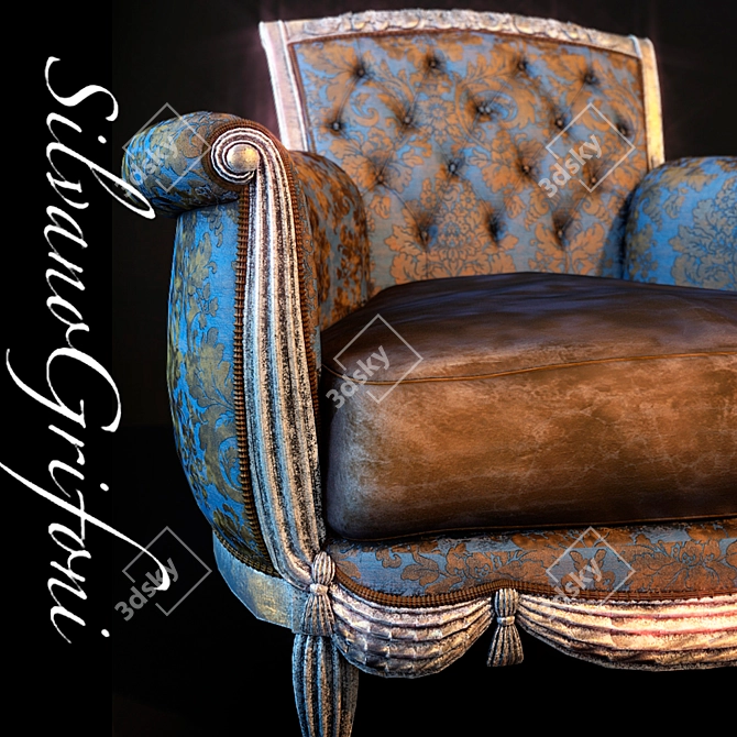 Silvano Grifoni Armchair - Cushionless Comfort 3D model image 2