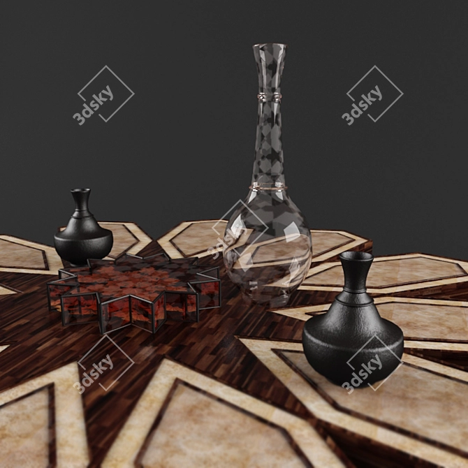 Elegant Arabesque Table 3D model image 2