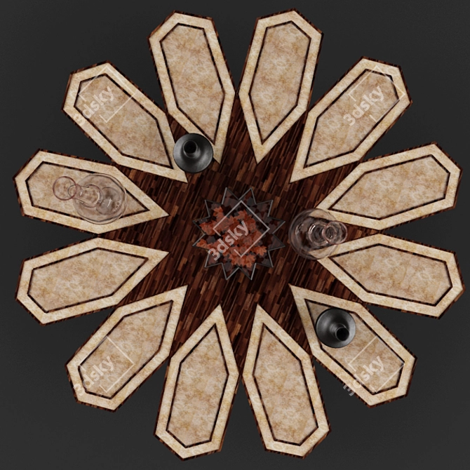 Elegant Arabesque Table 3D model image 3