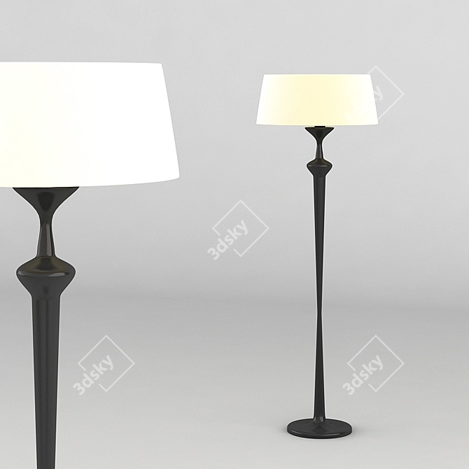 Artistic Iron Floor Lamp 3D model image 1