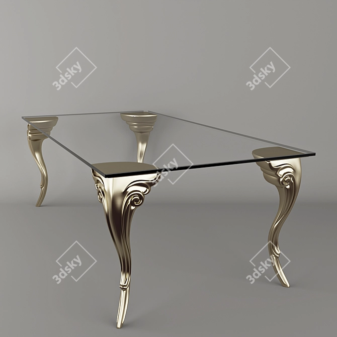 Elegant ARMONIA Dining Table by Corte Zari Srl 3D model image 3