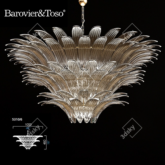 Modern Classic Chandelier 100D 3D model image 1