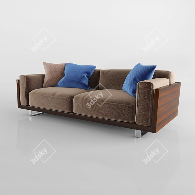 Elegant Dresscode Sofa 3D model image 1