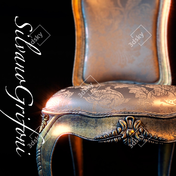 Elegant Salvano Grifoni Chair 3D model image 2