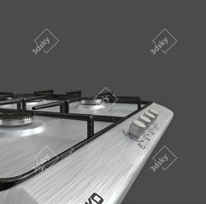 BEKO Gas Hob HIG 64222 SX 3D model image 2