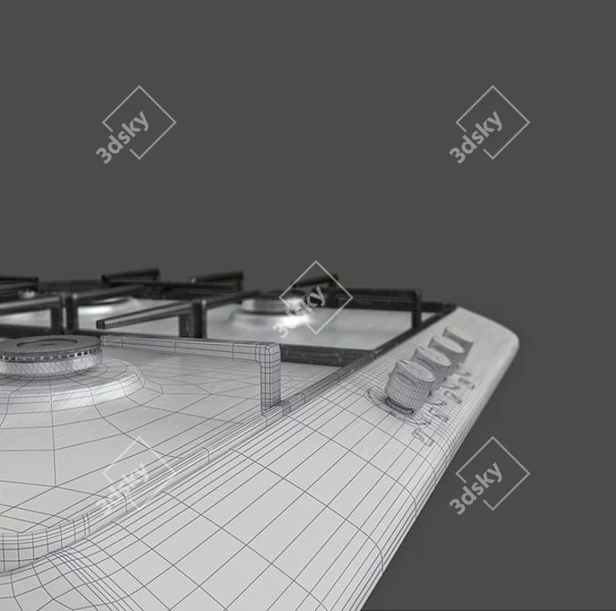 BEKO Gas Hob HIG 64222 SX 3D model image 3