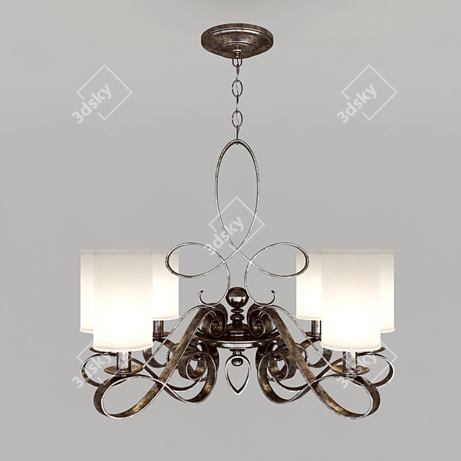 Elegant Monterey Chandelier FR42506BME 3D model image 1