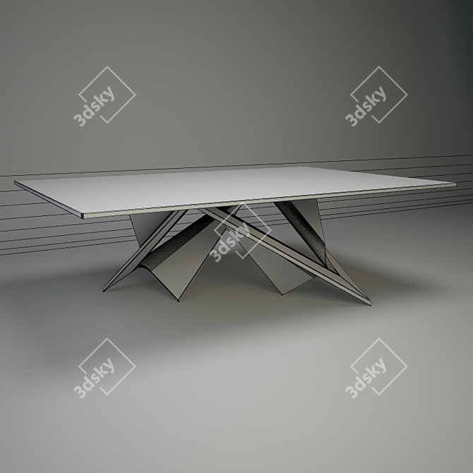 Elegant Mathematique Table 3D model image 3