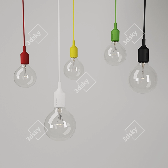 Modern Muuto E27 Pendant 3D model image 1