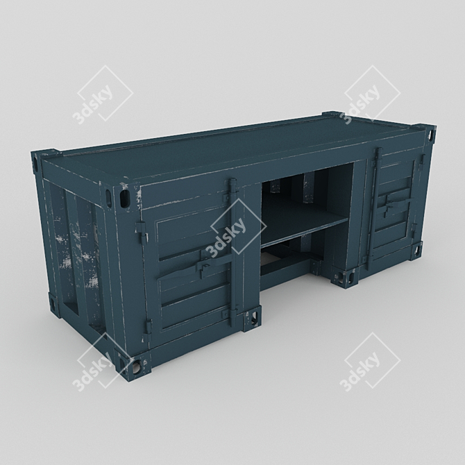 Sturdy Sea Container Stand 3D model image 2