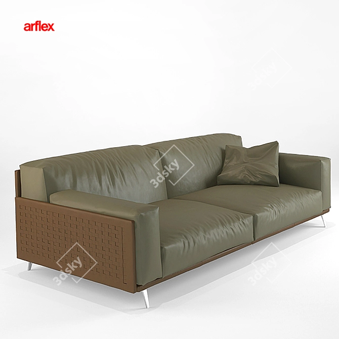 Stylish Arflex Frame 2 Seater 3D model image 1