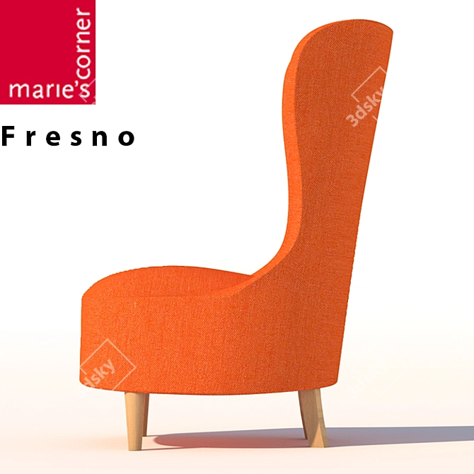 Title: Fresno Armchair: Sleek and Comfortable 3D model image 2
