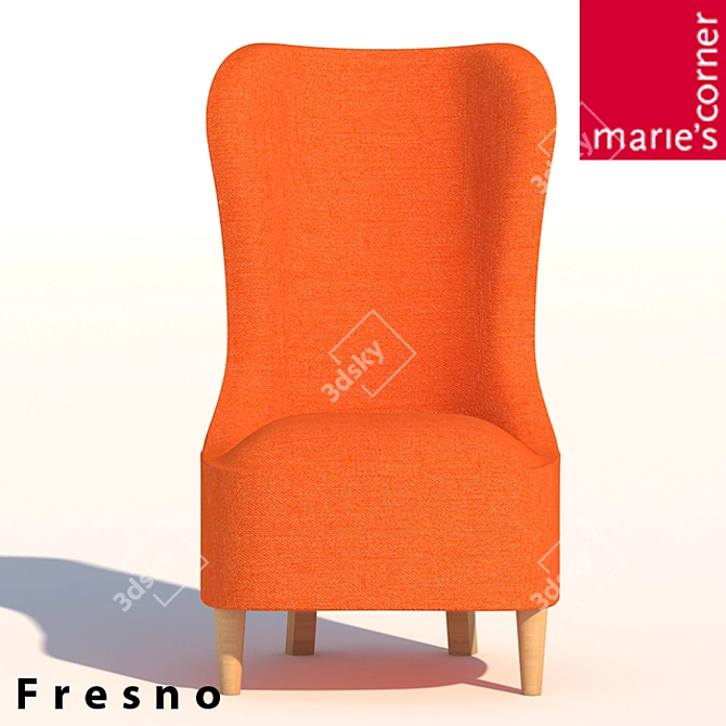 Title: Fresno Armchair: Sleek and Comfortable 3D model image 3