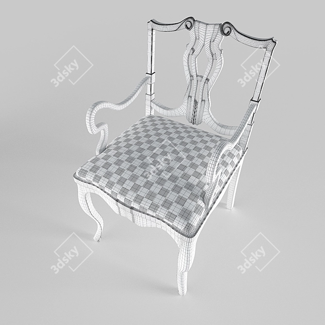 Lago Mobili V40 Armchair: Stylish Comfort for Your Home 3D model image 1