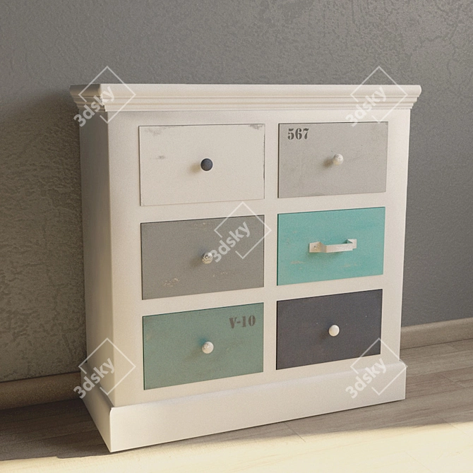 Amsterdam Loft Chest 3D model image 1