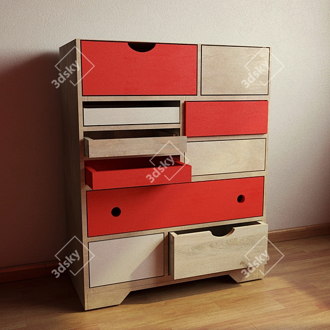 Úlfviðr Loft Art Dresser 3D model image 1