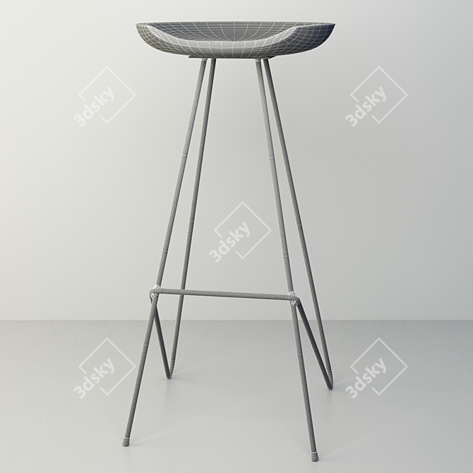 Stylish Perch Barstool: Elevated Comfort for Any Bar 3D model image 3