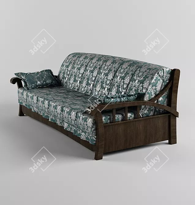 Elegant Aladdin Sofa 3D model image 1