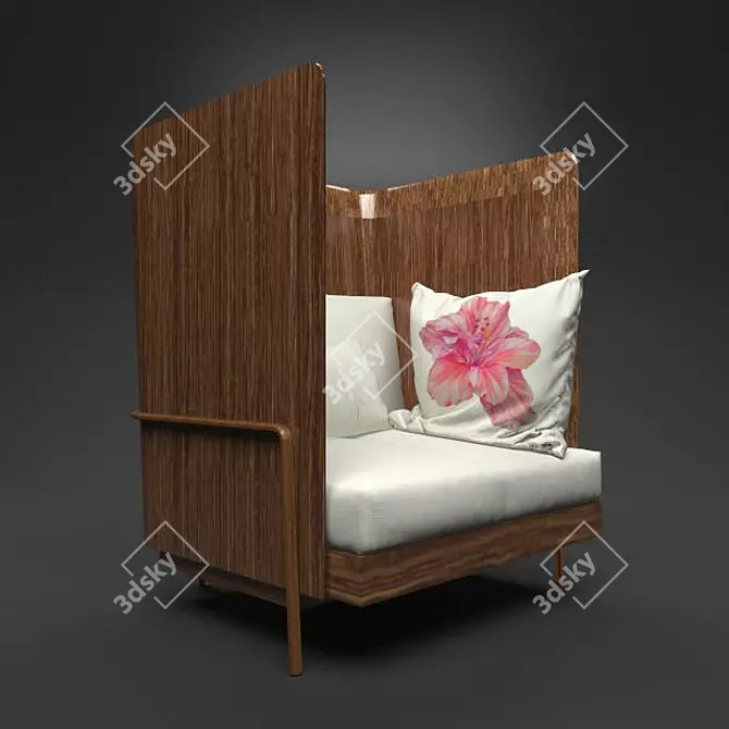 Snow110 Reclining Chair: Ultimate Relaxation 3D model image 2